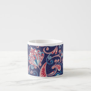 Tasse Expresso Floral Ethnique : Abstrait Oriental Sans Seamless.