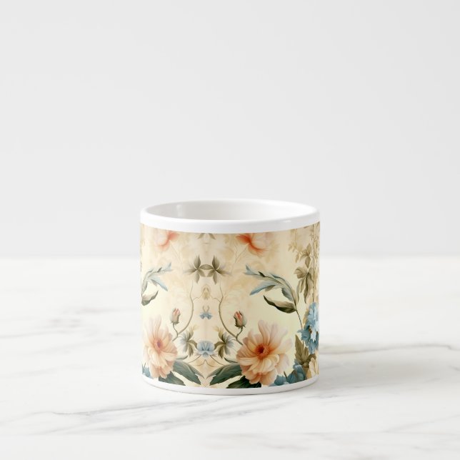 Tasse Expresso Floral vintage (Devant)