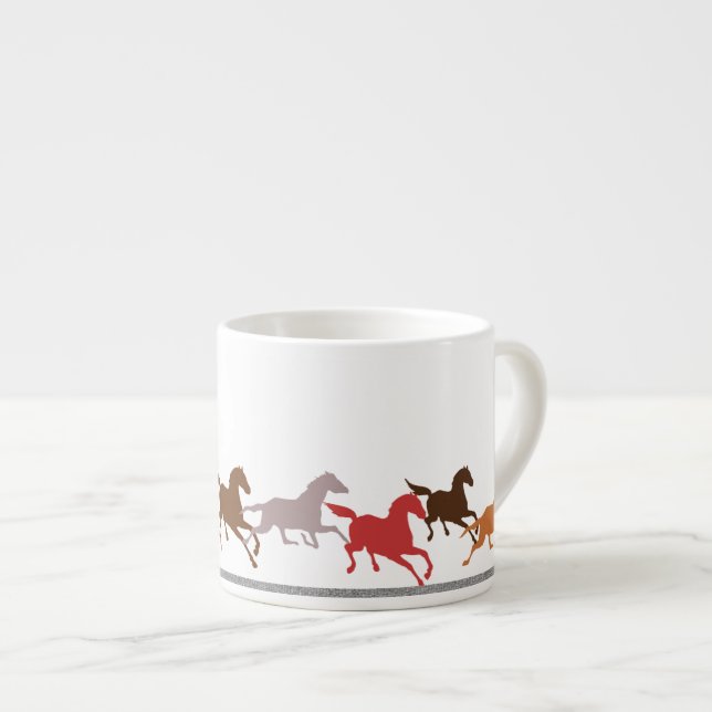 Tasse Expresso Fonctionnement de chevaux sauvages (Devant droit)