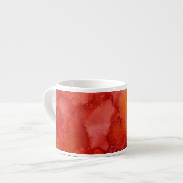 Tasse Expresso Fond de peinture d'aquarelle (Devant gauche)