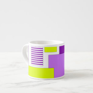 Tasse Expresso Formes géométriques faites de papier multicolore