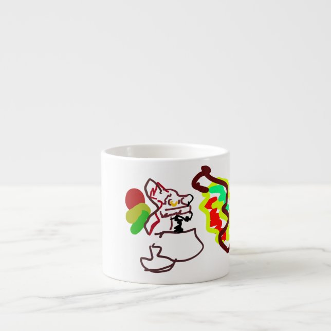 Tasse Expresso Fox latte amusant style automne (Devant)