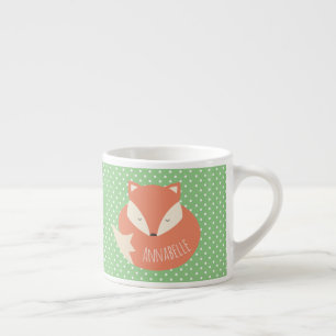 Tasse Expresso Fox mignon personnalisé de sommeil