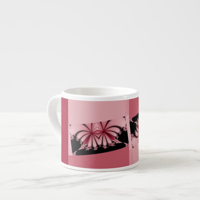 Tasse Expresso Fractal garden orchid (Devant gauche)