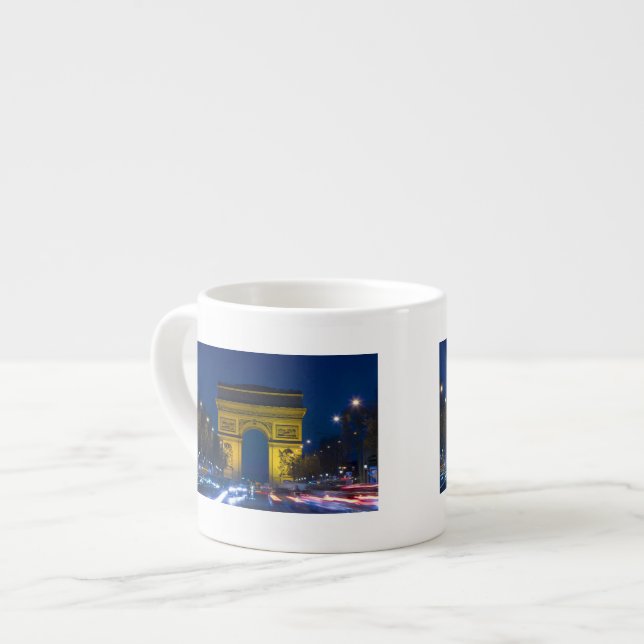 Tasse Expresso France, Paris. L'Arc de Triomphe et les (Devant gauche)