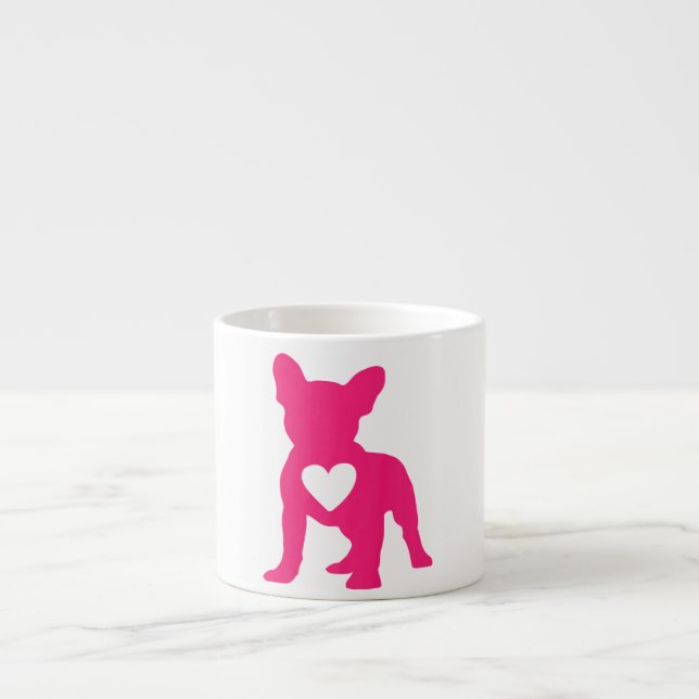 Tasse Expresso Frenchie Dogs Heart Français Bulldog Chien Proprié (Devant)