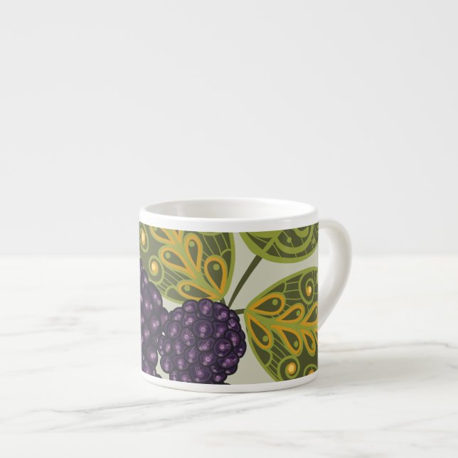 Tasse Expresso Fruit Fleur Cool mignonne Girl Retro Floral (Devant droit)