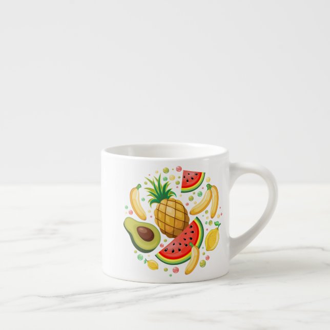 Tasse Expresso Fruits d'été frais Motif (Droite)