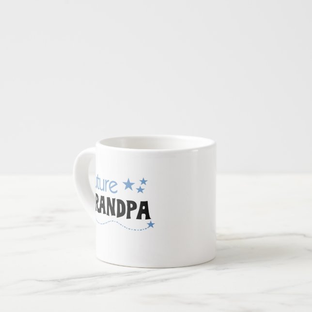 Tasse Expresso Futurs T-shirts et cadeaux de grand-papa (Devant gauche)