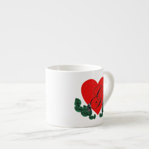 Tasse Expresso G dans un coeur ( personnalisable)