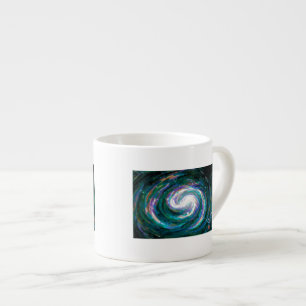 Tasse Expresso Galaxie d'émeraude et de violet