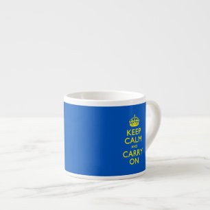 Tasse Expresso GARDEZ LE CALME ET PORTEZ LE VRAI Bleu