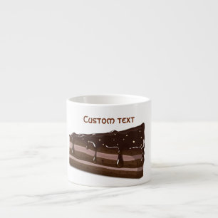 Tasse Expresso Gâteau au chocolat au lait.