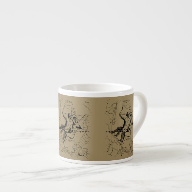 Tasse Expresso Gemini Constellation Zodiac Hevelius 1690 (Devant droit)
