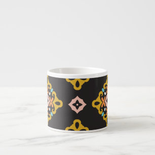 Tasse Expresso Géométrique Abstraite : Texture Vintage transparen