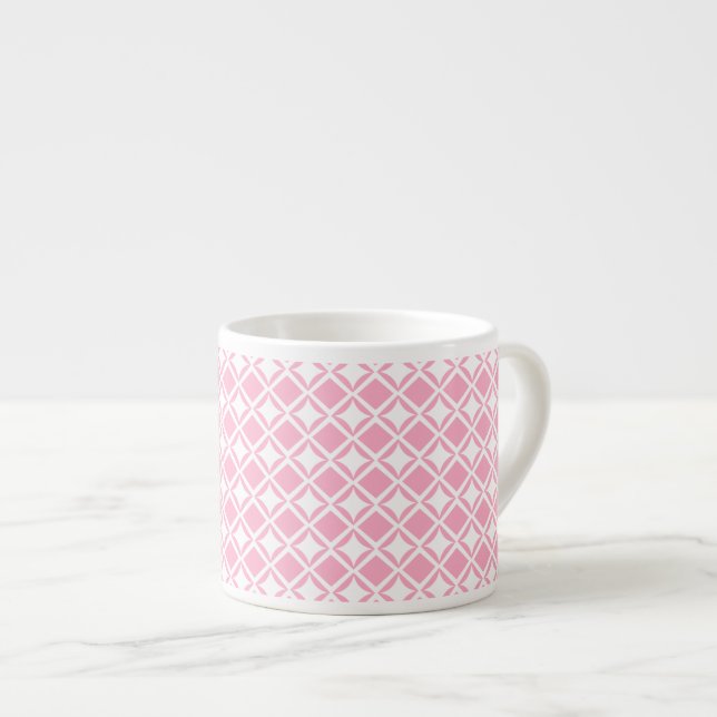 Tasse Expresso Géométrique rose (Devant droit)