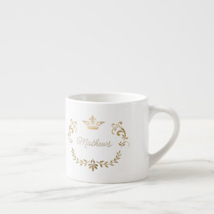Tasse Expresso Gold Crown Crest Personnalisé Espresso Cup