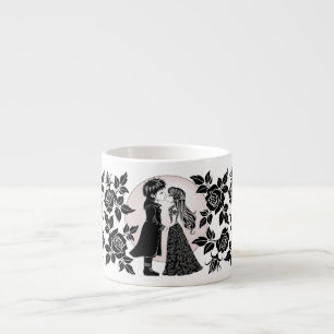Tasse Expresso Gothique Emo Enfants Kiss Valentine's Day