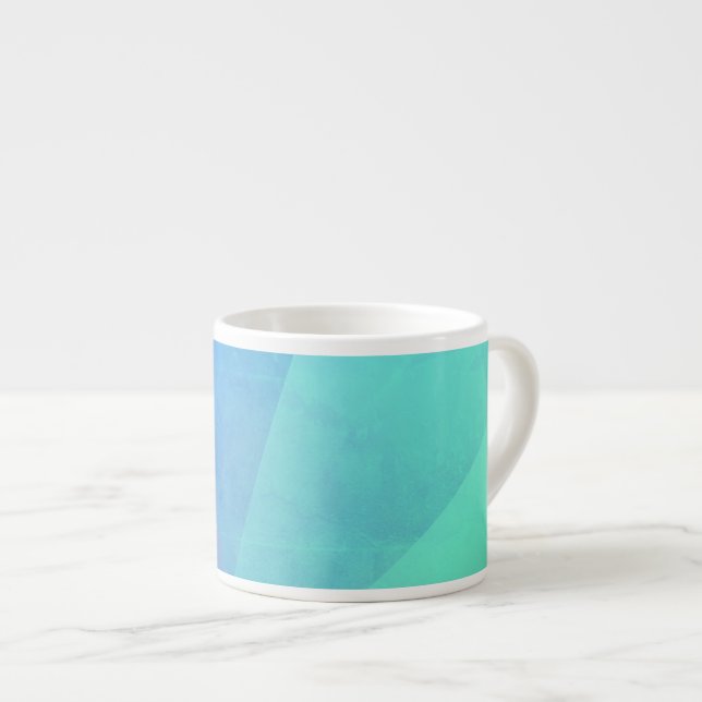 Tasse Expresso Gradation Blue Aqua & Turquoise (Devant droit)