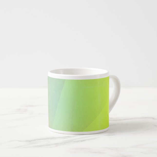 Tasse Expresso Gradation géométrique jaune moderne (Devant droit)