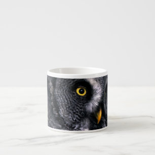 Tasse Expresso Grande Chouette grise