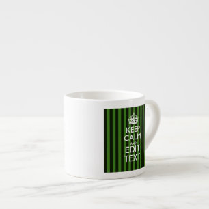 Tasse Expresso Grandes Tailles Vertes Personnalisées Gardez Le Ca