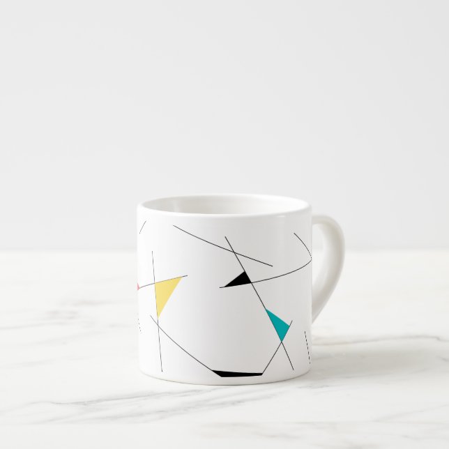 Tasse Expresso Graphique géométrique moderne, tendance, simple et (Devant droit)