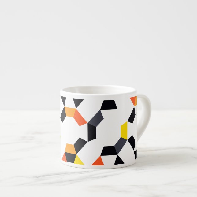 Tasse Expresso Gras, cool, tendance, unique, art géométrique mode (Devant droit)