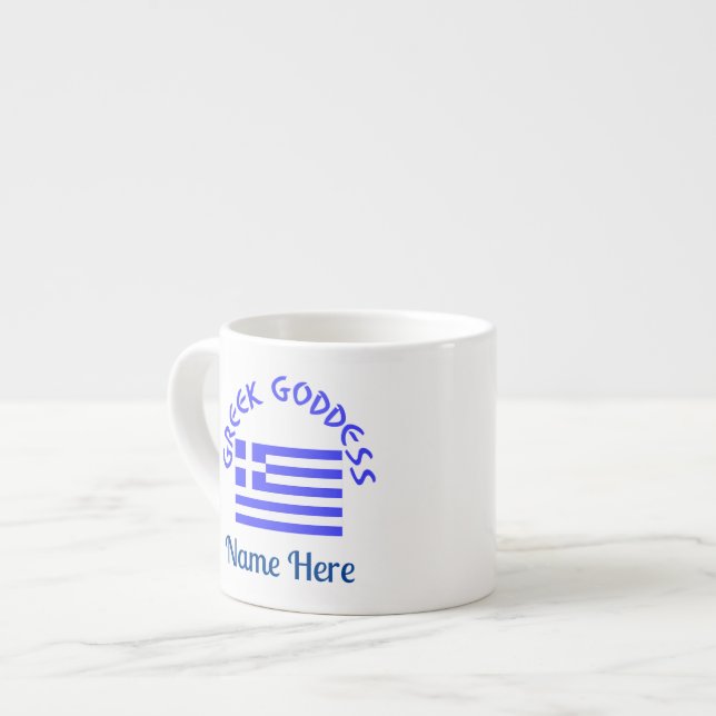 Tasse Expresso Greek Goddess and Flag of Greece (Devant gauche)