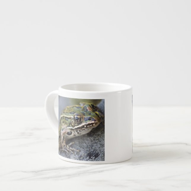 Tasse Expresso Grenouille léopard du nord, Île transparente, (Devant gauche)