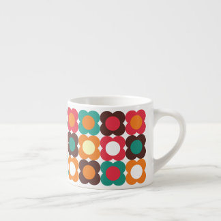 Tasse Expresso Groovy 70s Retro Flower Pattern | Bold Boho Floral