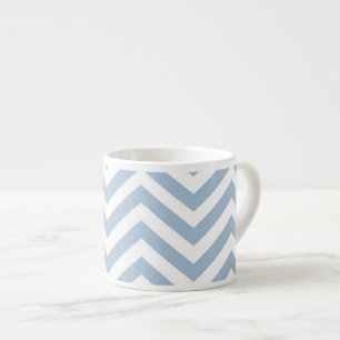 Tasse Expresso Grunge bleu-clair Chevron texturisé