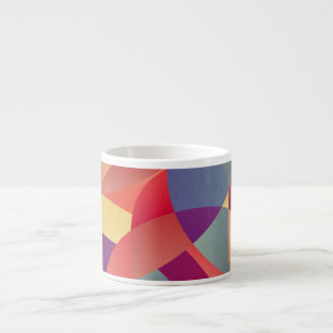 Tasse Expresso Grunge coloré : Arrière - plan des triangles géomé