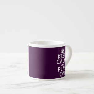 Tasse Expresso Guitare - gardez le calme et le jeu sur (chaque