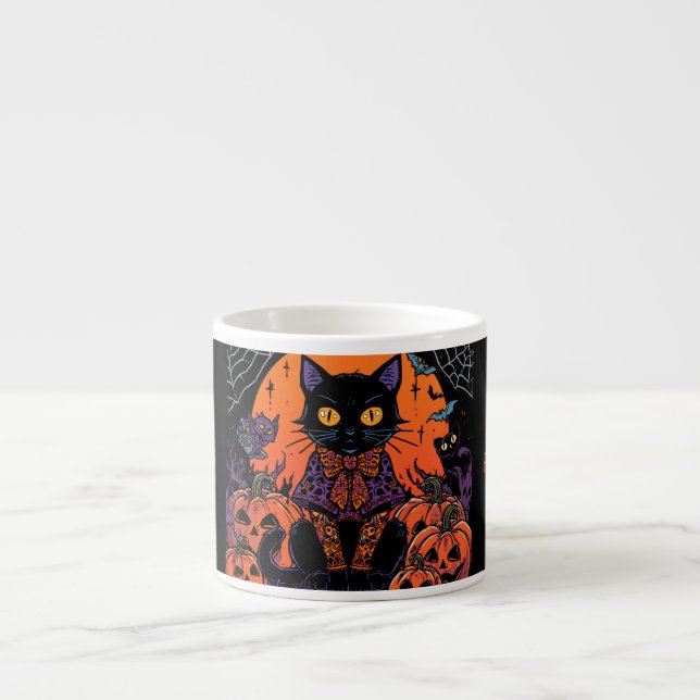 Tasse Expresso Halloween, Le rôdeur de la parcelle de citrouilles (Devant)