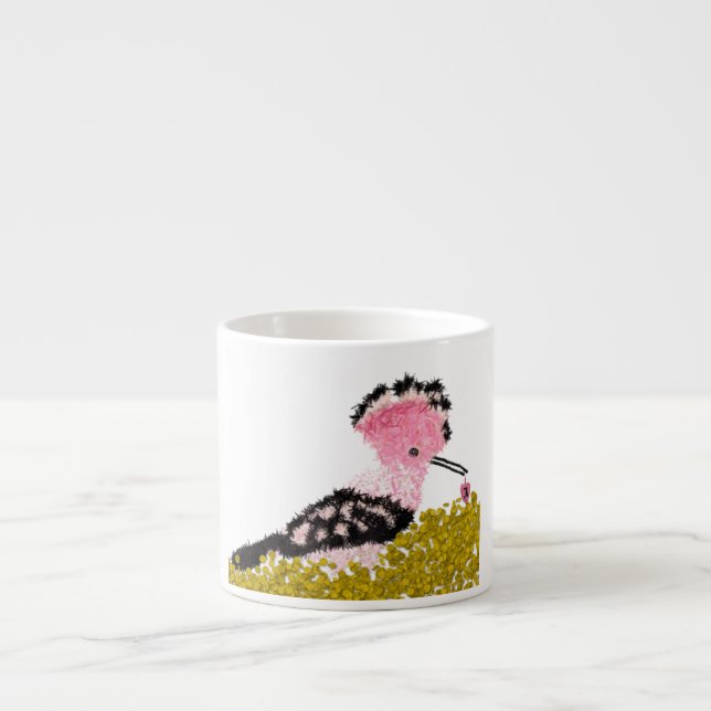 Tasse Expresso Hanoukka dreidel gelée et hoopoe rose (Devant)