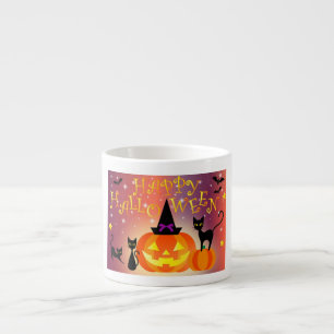 Tasse Expresso Happy Halloween Funny Bright Citrouille Party