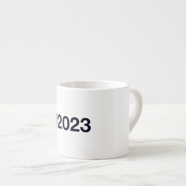 Tasse Expresso Hashtag 2023 (Devant droit)