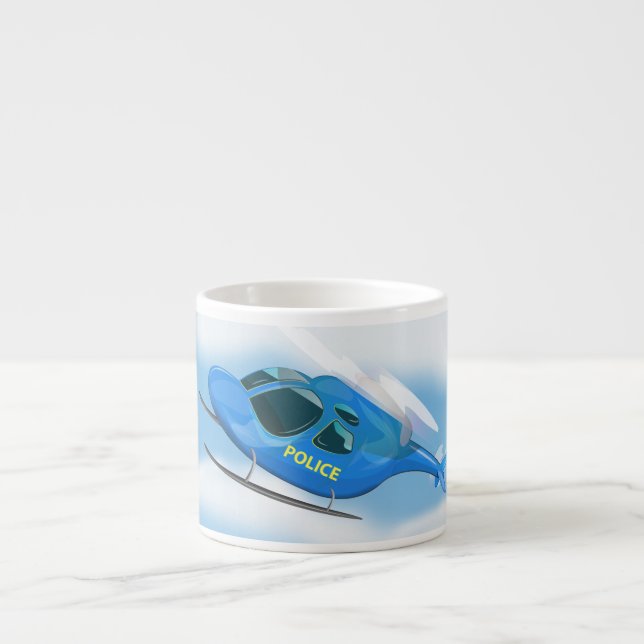 Tasse Expresso Hélicoptère de police (Devant)