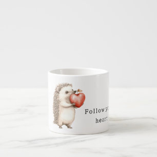 Tasse Expresso Hérisson à la Crème Pomme Cœur