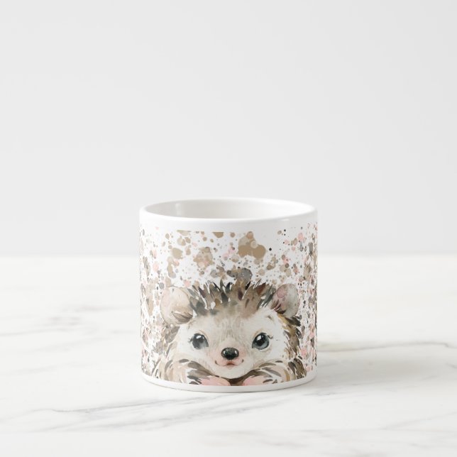 Tasse Expresso Hérisson bébé mignon (Devant)