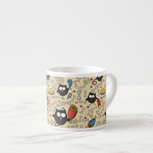 Tasse Expresso Hibou avec le motif de viande