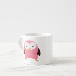Tasse Expresso Hibou rose de ressort