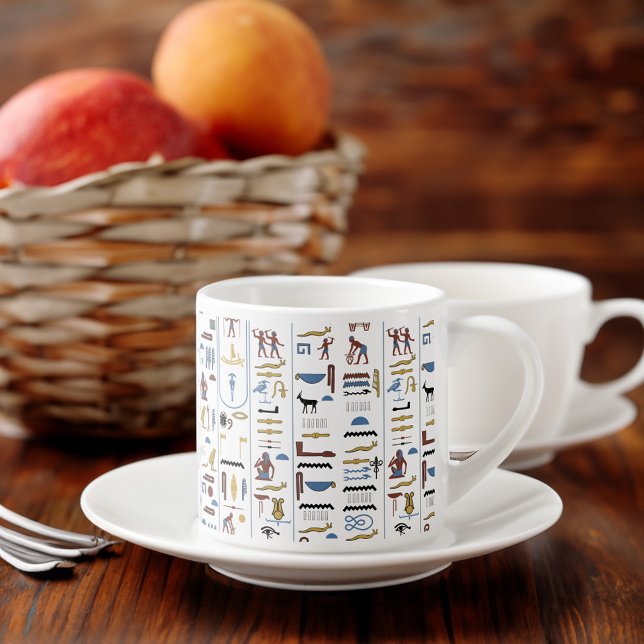 Tasse Expresso Hiéroglyphes Égypte ancienne Pharaon Bridesmaid ca (Hieroglyphs Ancient Egypt Pharaoh Bridesmaid Gift Espresso Cup Breakfast Table)