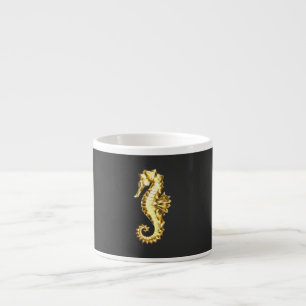 Tasse Expresso Hippocampe Polygonal Or