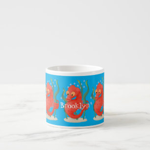 Tasse Expresso Hippocampe pygmée de dessin animé mignon