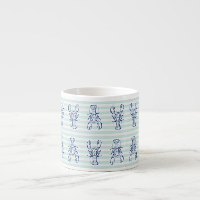 Tasse Expresso Homards bleus (Devant)