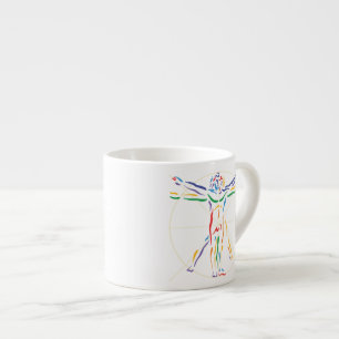 Tasse Expresso Homme d'anatomie DaVinci dans les couleurs de Chak