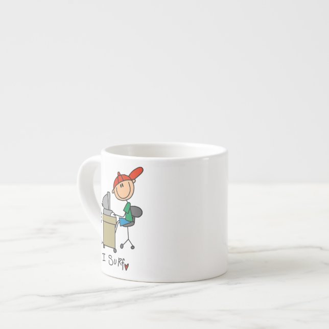 Tasse Expresso Homme Stick Figure Navigateur Web (Devant gauche)