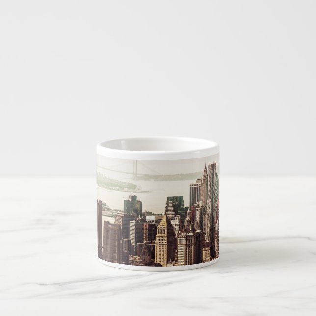 Tasse Expresso Horizon de Lower Manhattan - vue de Midtown (Devant)